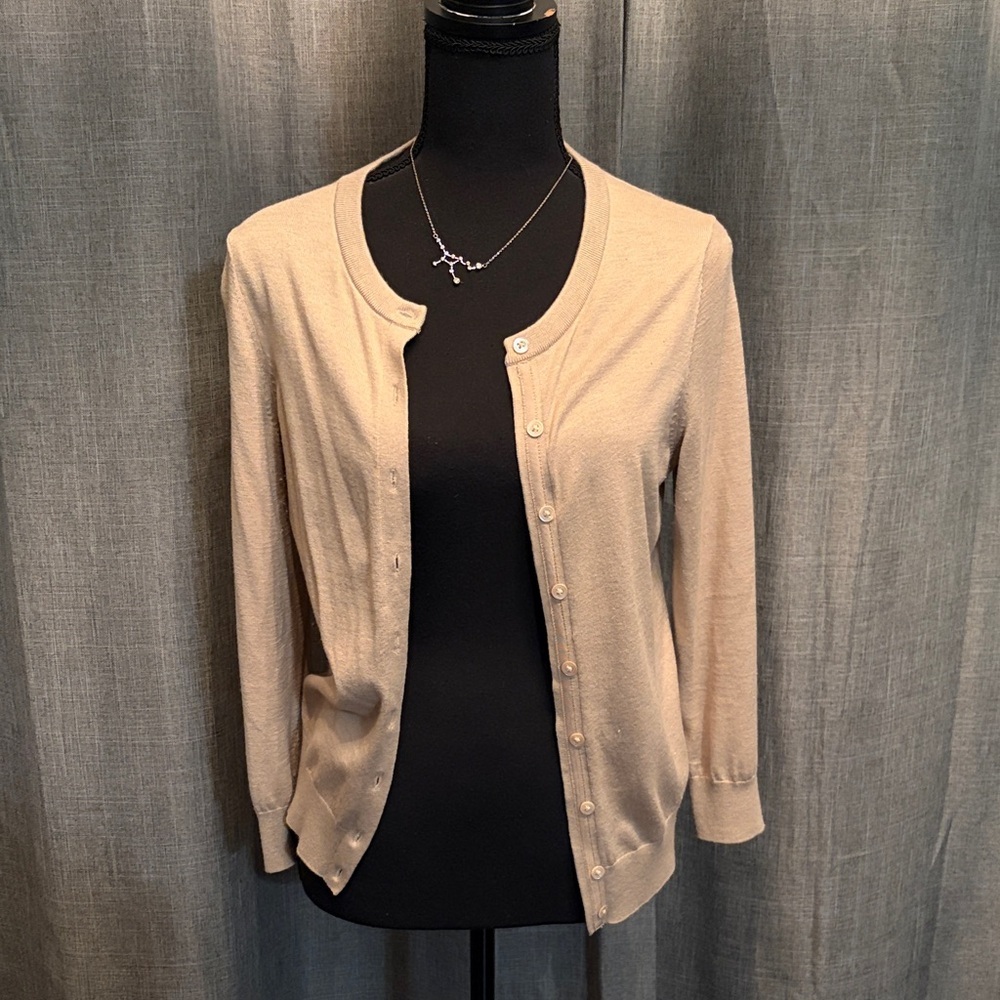 Banana Republic Tan Knit Cardigan